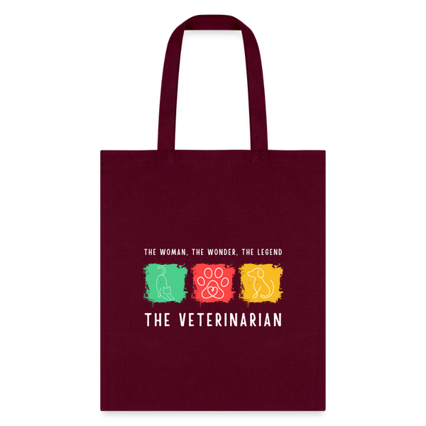 The woman, the wonder, the legend - the Veterinarian Tote Bag-Tote Bag | Q-Tees Q800-I love Veterinary