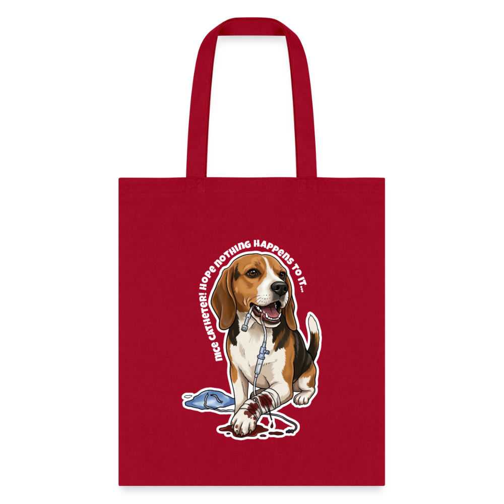 Nice catheter! Cotton Tote Bag-Tote Bag | Q-Tees Q800-I love Veterinary