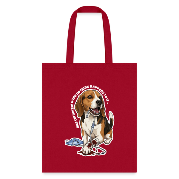Nice catheter! Cotton Tote Bag-Tote Bag | Q-Tees Q800-I love Veterinary