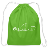 Dog heartbeat - Drawstring Bag-Cotton Drawstring Bag | Q-Tees Q4500-I love Veterinary