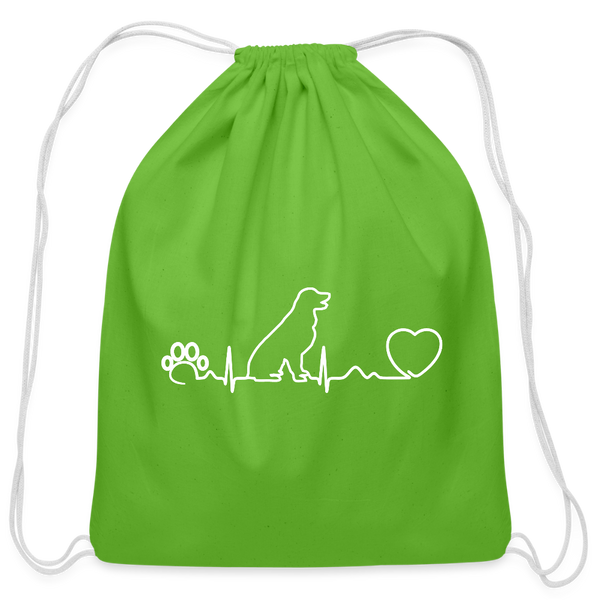 Dog heartbeat - Drawstring Bag-Cotton Drawstring Bag | Q-Tees Q4500-I love Veterinary
