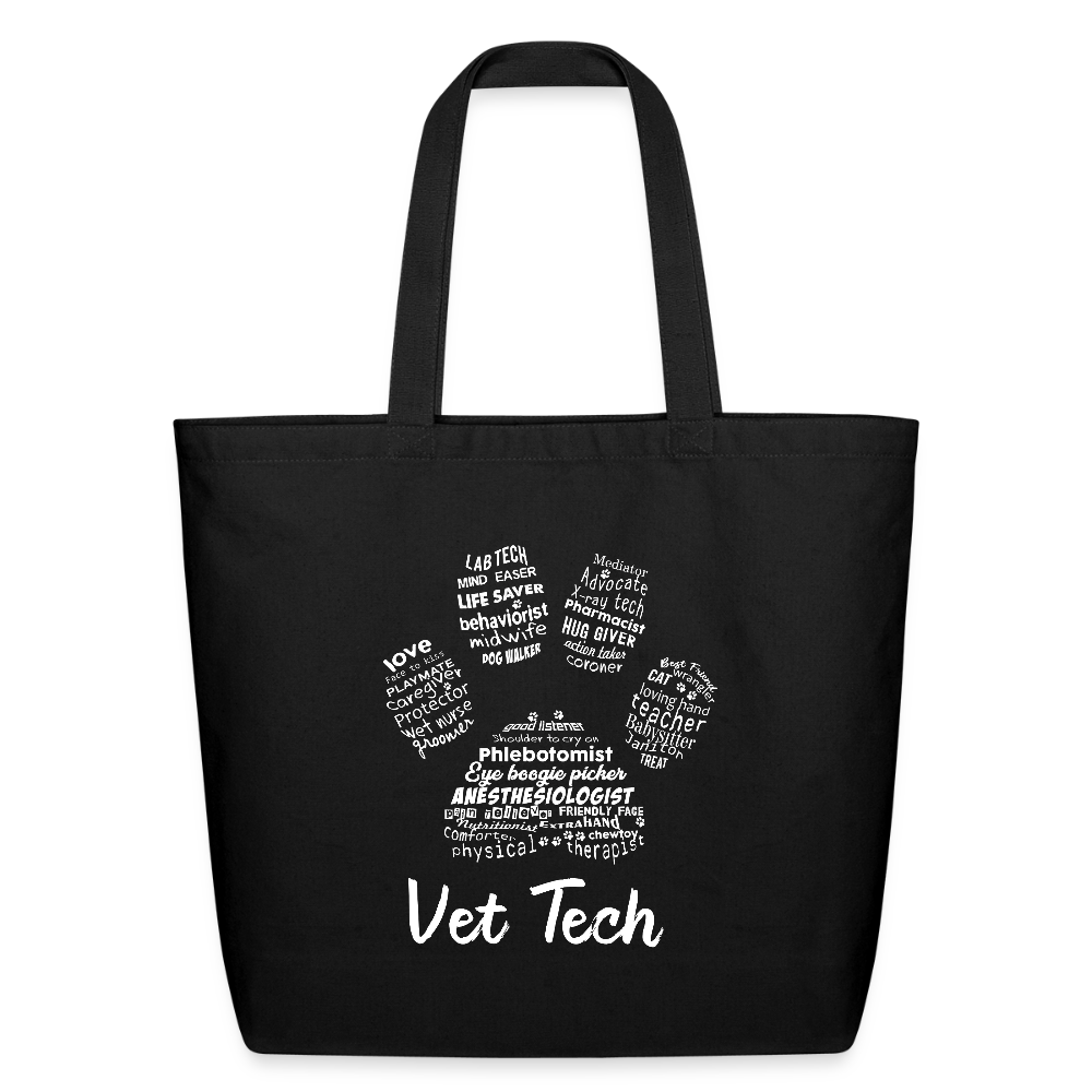 Vet Tech - Paw Print Eco-Friendly Cotton Tote-Eco-Friendly Cotton Tote-I love Veterinary