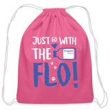 Just go with the Flo! Drawstring Bag-Cotton Drawstring Bag | Q-Tees Q4500-I love Veterinary