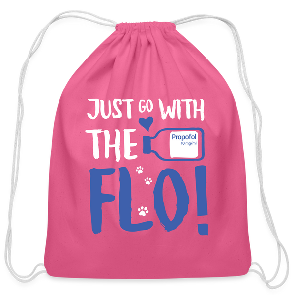 Just go with the Flo! Drawstring Bag-Cotton Drawstring Bag | Q-Tees Q4500-I love Veterinary