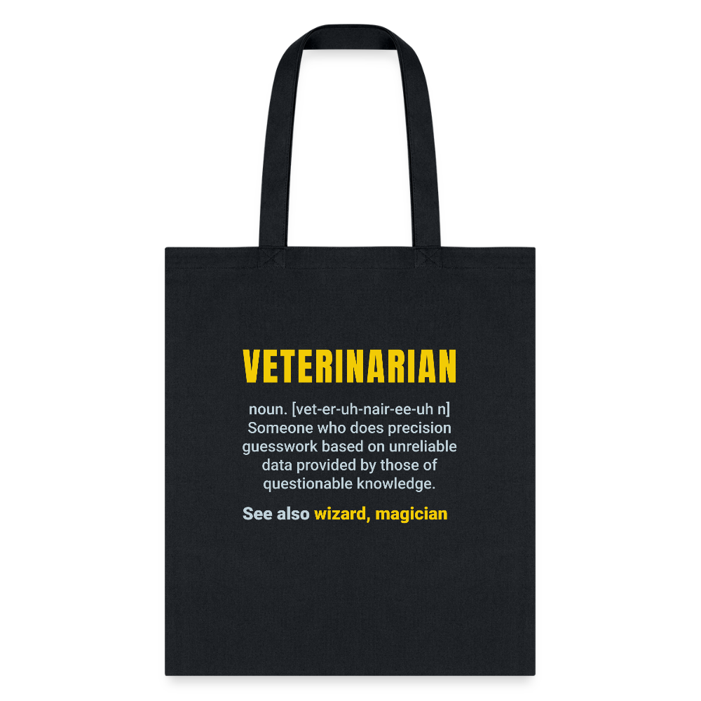 Veterinarian Definition Cotton Tote Bag-Tote Bag | Q-Tees Q800-I love Veterinary