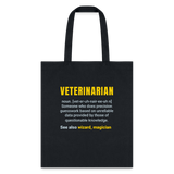 Veterinarian Definition Cotton Tote Bag-Tote Bag | Q-Tees Q800-I love Veterinary