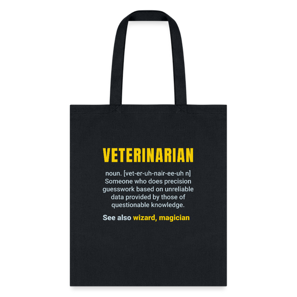 Veterinarian Definition Cotton Tote Bag-Tote Bag | Q-Tees Q800-I love Veterinary