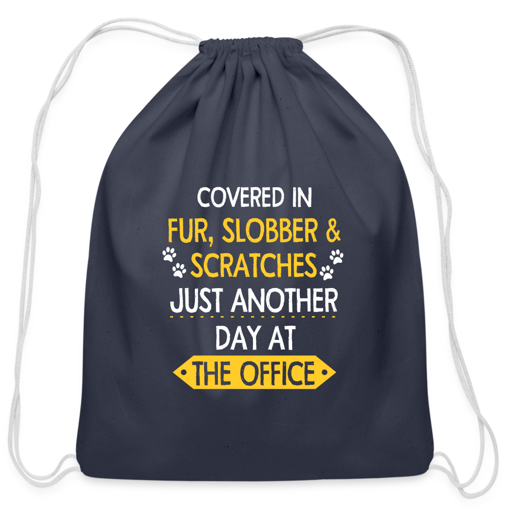 Fur, Slobber, Scratches Drawstring Bag-Cotton Drawstring Bag | Q-Tees Q4500-I love Veterinary