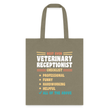 Veterinary Receptionist Best Ever Cotton Tote Bag-Tote Bag | Q-Tees Q800-I love Veterinary