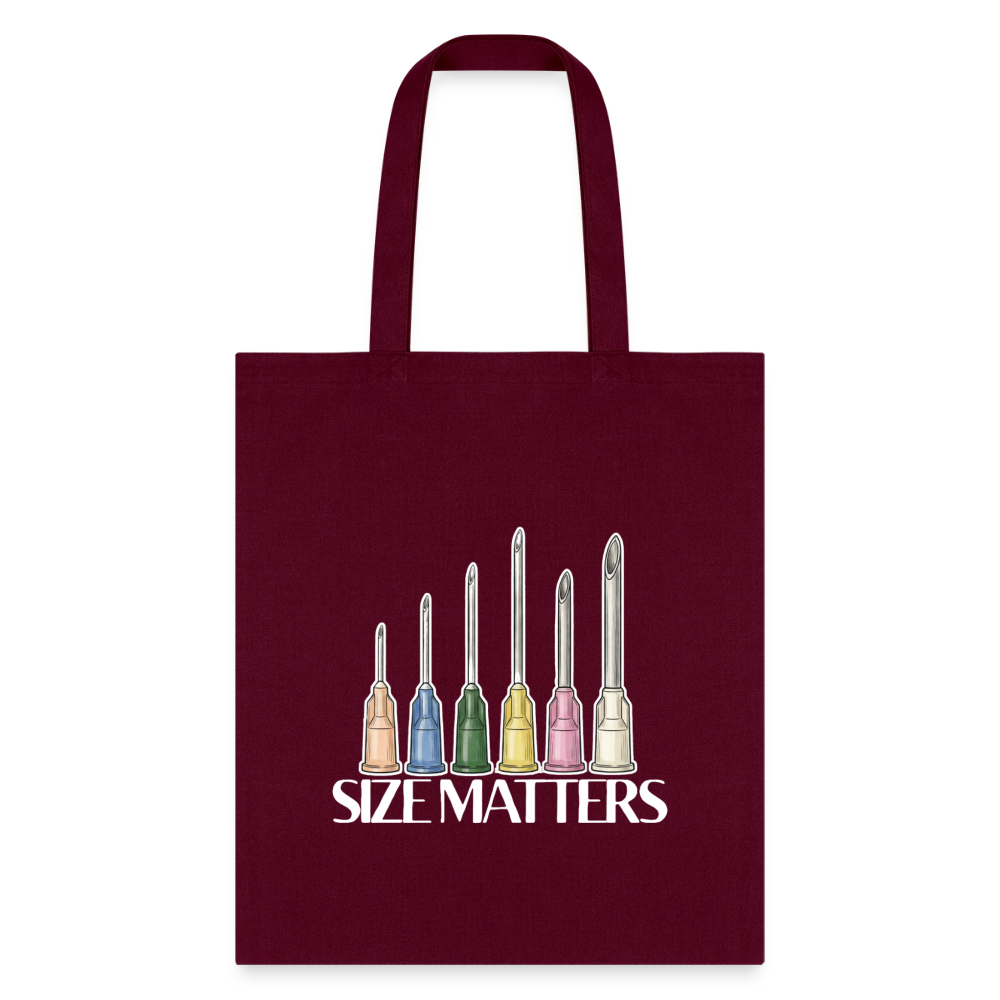Size matters Cotton Tote Bag-Tote Bag | Q-Tees Q800-I love Veterinary