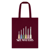 Size matters Cotton Tote Bag-Tote Bag | Q-Tees Q800-I love Veterinary