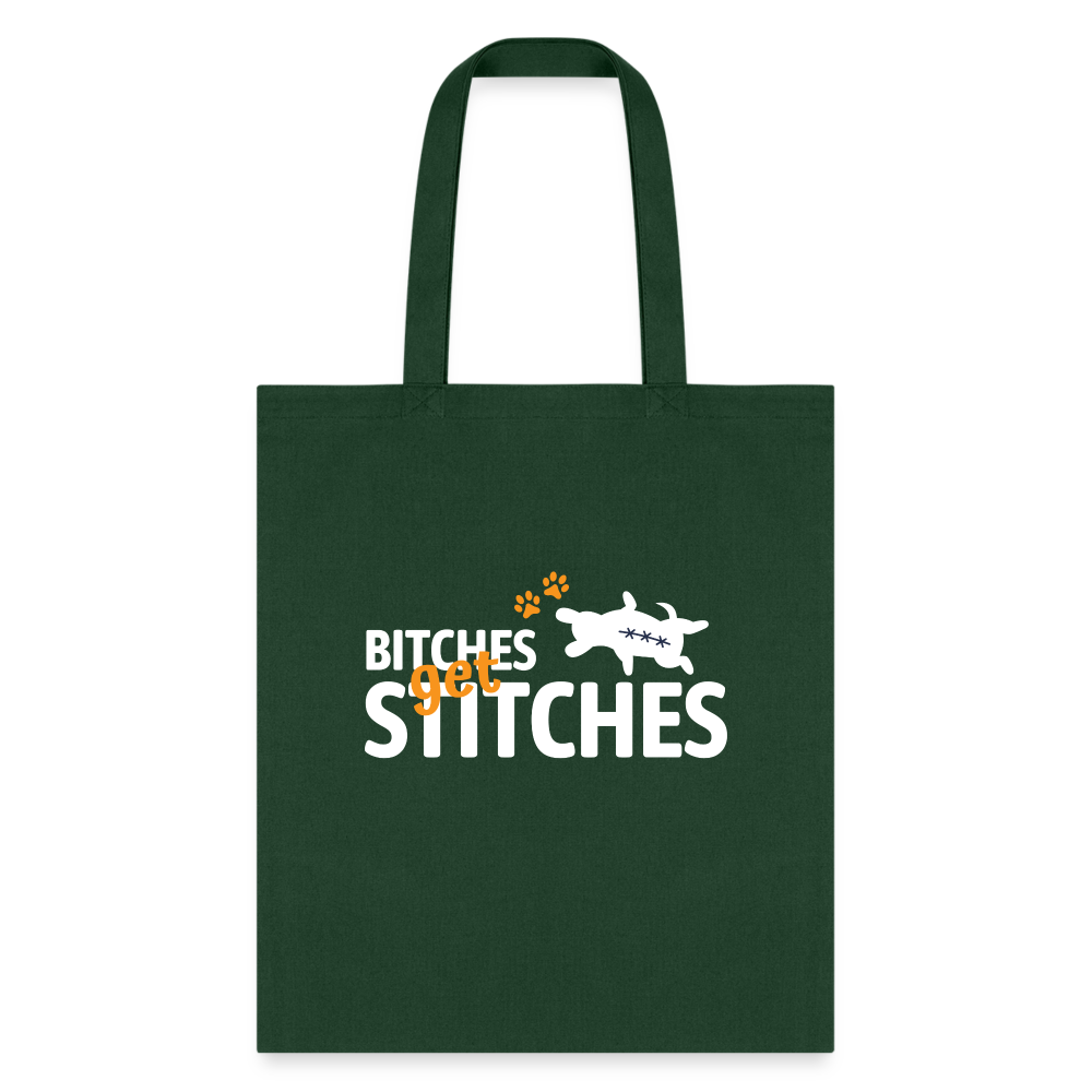 Bitches get stiches Tote Bag-Tote Bag | Q-Tees Q800-I love Veterinary