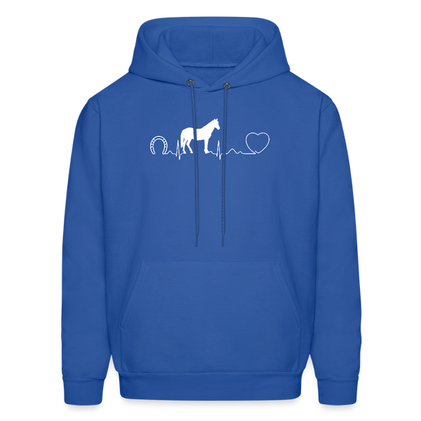 Horse Pulse Unisex Hoodie-Men's Hoodie | Hanes P170-I love Veterinary