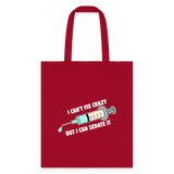 I can't fix crazy but I can sedate it Cotton Tote Bag-Tote Bag | Q-Tees Q800-I love Veterinary