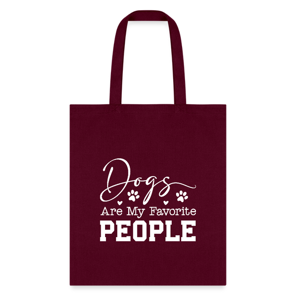Dogs Are My Favorite People Tote Bag-Tote Bag | Q-Tees Q800-I love Veterinary