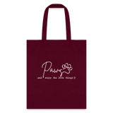 Paws and enjoy the little things Cotton Tote Bag-Tote Bag | Q-Tees Q800-I love Veterinary