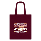 Exhausted veterinary receptionist Cotton Tote Bag-Tote Bag | Q-Tees Q800-I love Veterinary
