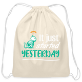 It just started yesterday Drawstring Bag-Cotton Drawstring Bag | Q-Tees Q4500-I love Veterinary