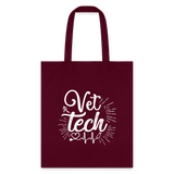 Vet Tech Stethoscope Pulse Tote Bag-Tote Bag | Q-Tees Q800-I love Veterinary