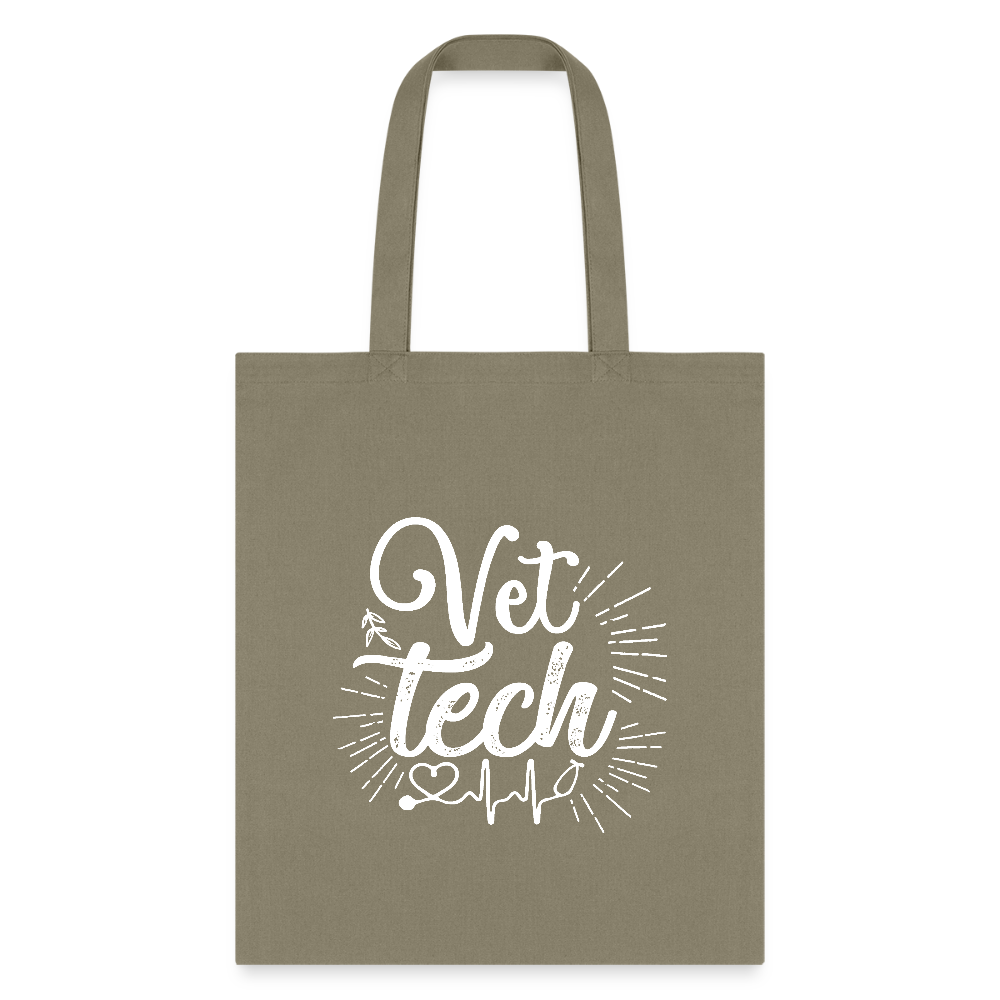 Vet Tech Stethoscope Pulse Tote Bag-Tote Bag | Q-Tees Q800-I love Veterinary