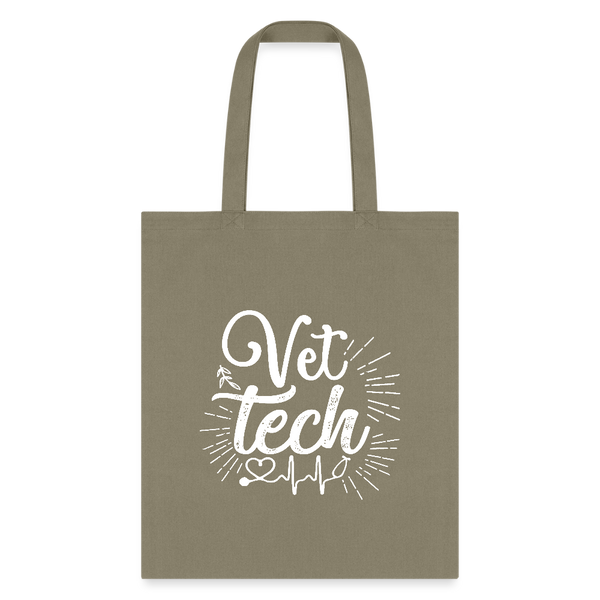 Vet Tech Stethoscope Pulse Tote Bag-Tote Bag | Q-Tees Q800-I love Veterinary
