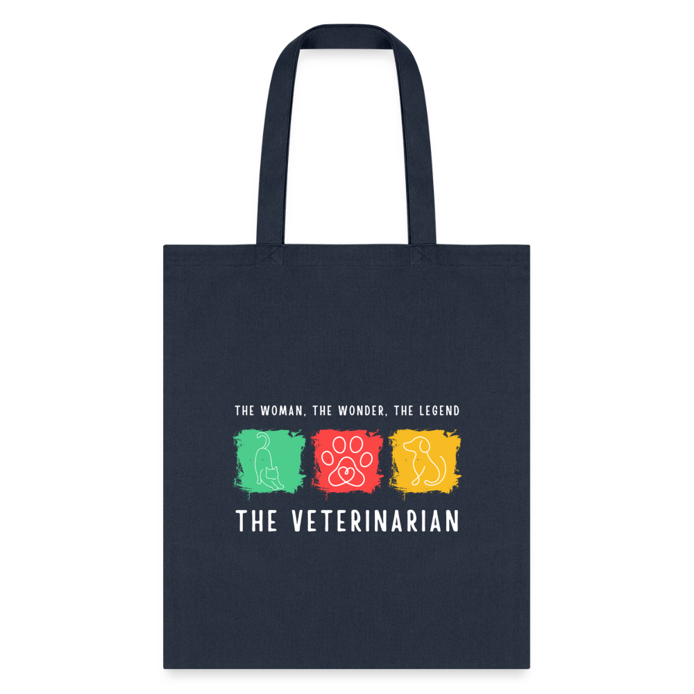 The woman, the wonder, the legend - the Veterinarian Tote Bag-Tote Bag | Q-Tees Q800-I love Veterinary