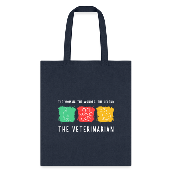 The woman, the wonder, the legend - the Veterinarian Tote Bag-Tote Bag | Q-Tees Q800-I love Veterinary