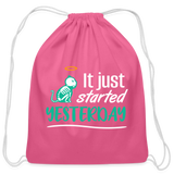 It just started yesterday Drawstring Bag-Cotton Drawstring Bag | Q-Tees Q4500-I love Veterinary