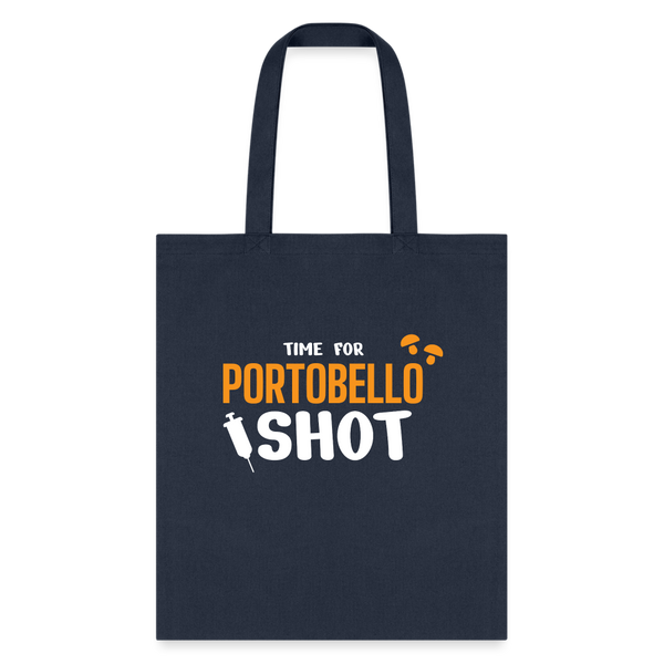 Time for Portobello shot Tote Bag-Tote Bag | Q-Tees Q800-I love Veterinary