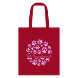 Vet Receptionist circle paws pattern Tote Bag-Tote Bag | Q-Tees Q800-I love Veterinary