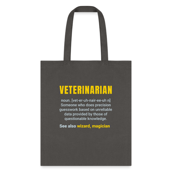 Veterinarian Definition Cotton Tote Bag-Tote Bag | Q-Tees Q800-I love Veterinary