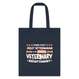 Exhausted veterinary receptionist Cotton Tote Bag-Tote Bag | Q-Tees Q800-I love Veterinary