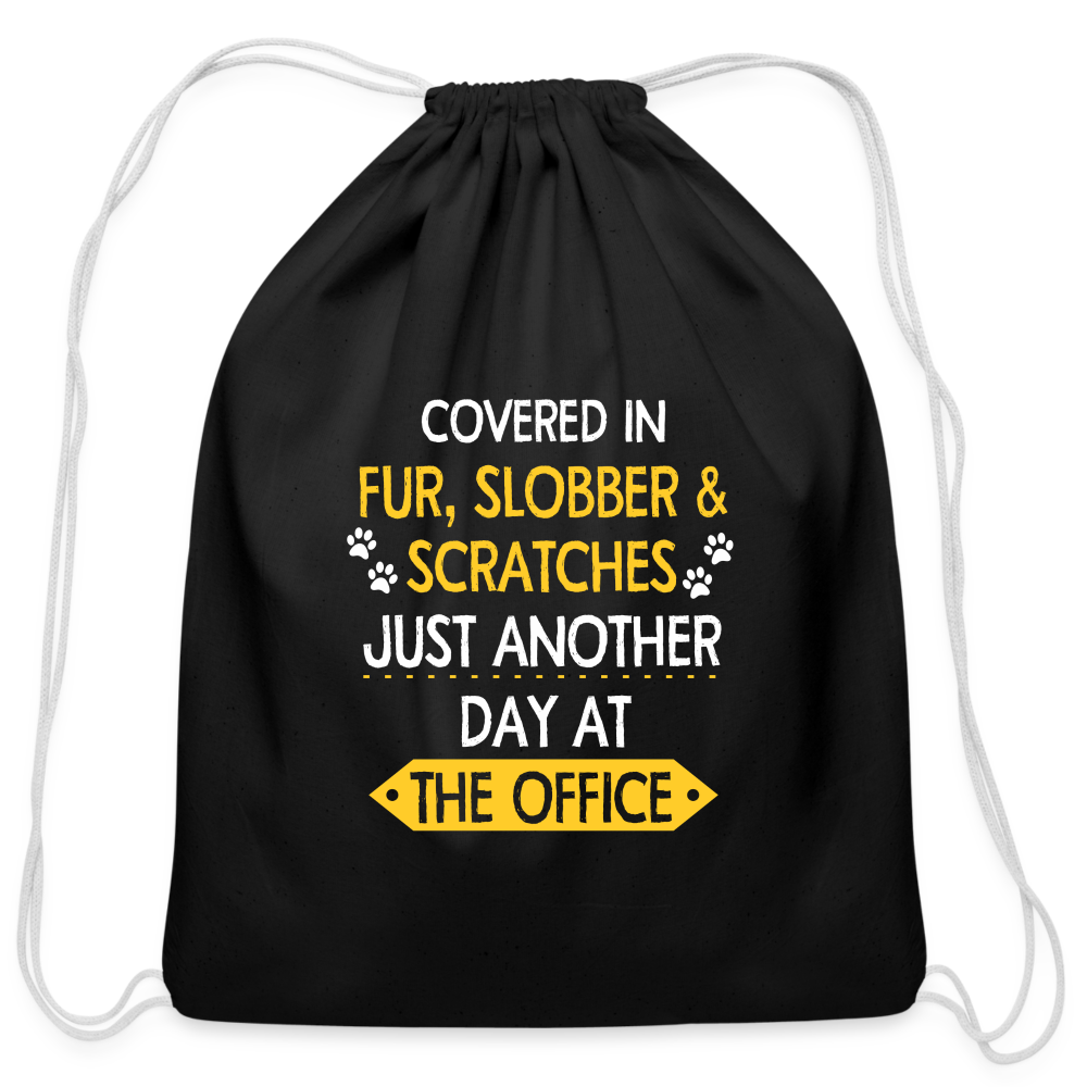 Fur, Slobber, Scratches Drawstring Bag-Cotton Drawstring Bag | Q-Tees Q4500-I love Veterinary