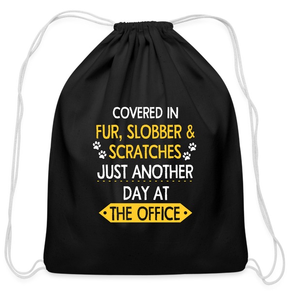 Fur, Slobber, Scratches Drawstring Bag-Cotton Drawstring Bag | Q-Tees Q4500-I love Veterinary