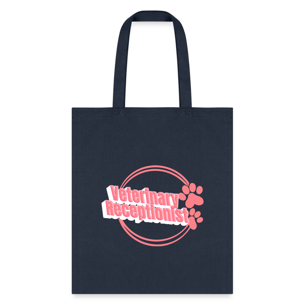 Vet Receptionist circle two paws Bag-Tote Bag | Q-Tees Q800-I love Veterinary