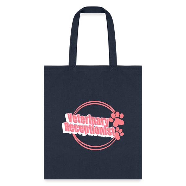 Vet Receptionist circle two paws Bag-Tote Bag | Q-Tees Q800-I love Veterinary