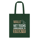 Male Vet Techs know where to Tote Bag-Tote Bag | Q-Tees Q800-I love Veterinary