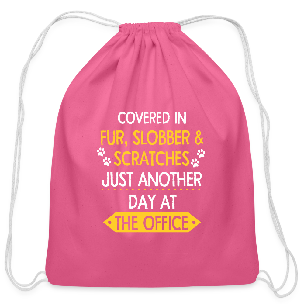 Fur, Slobber, Scratches Drawstring Bag-Cotton Drawstring Bag | Q-Tees Q4500-I love Veterinary