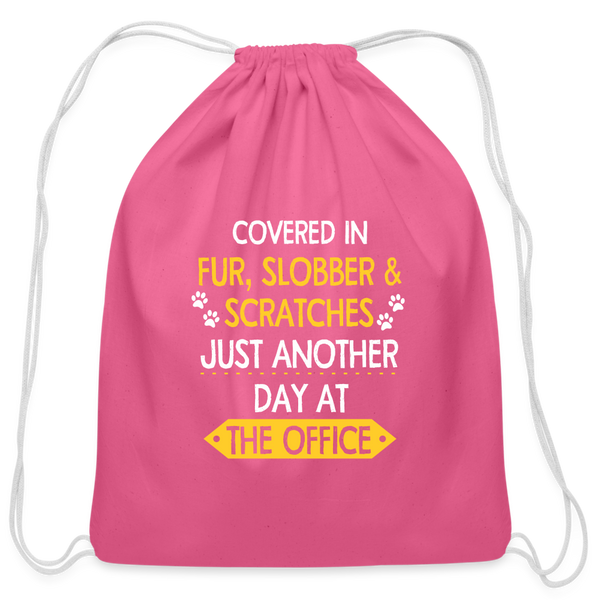 Fur, Slobber, Scratches Drawstring Bag-Cotton Drawstring Bag | Q-Tees Q4500-I love Veterinary