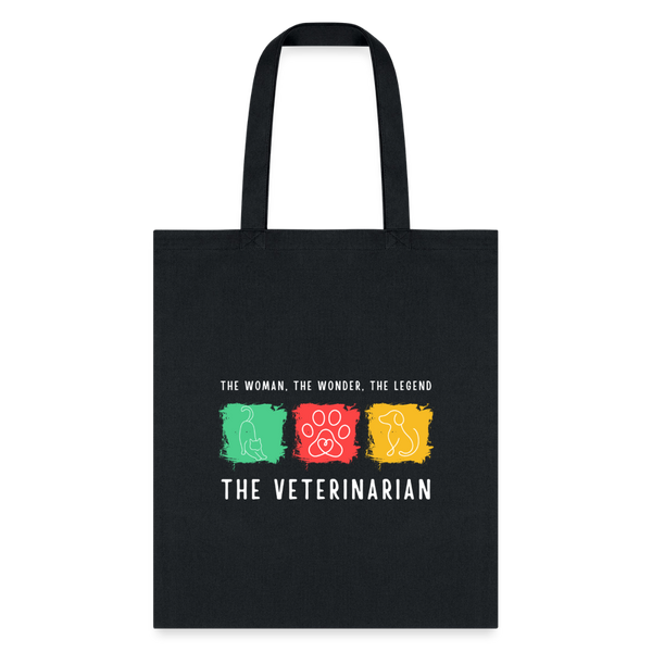 The woman, the wonder, the legend - the Veterinarian Tote Bag-Tote Bag | Q-Tees Q800-I love Veterinary