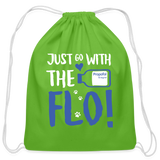 Just go with the Flo! Drawstring Bag-Cotton Drawstring Bag | Q-Tees Q4500-I love Veterinary