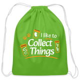 I like to collect things Drawstring Bag-Cotton Drawstring Bag | Q-Tees Q4500-I love Veterinary