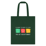 The woman, the wonder, the legend - the Vet Receptionist Tote Bag-Tote Bag | Q-Tees Q800-I love Veterinary