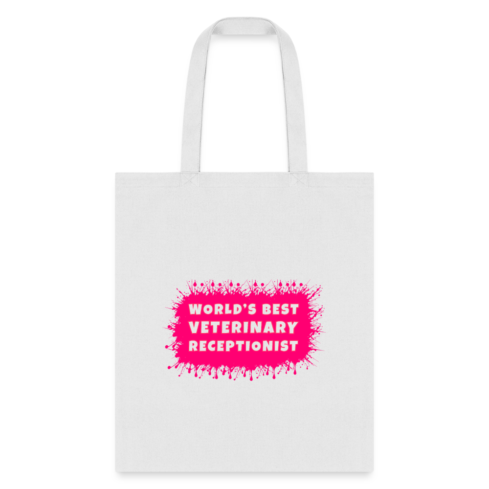 World's best veterinary receptionist color splash Tote Bag-Tote Bag | Q-Tees Q800-I love Veterinary