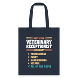 Veterinary Receptionist Best Ever Cotton Tote Bag-Tote Bag | Q-Tees Q800-I love Veterinary