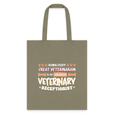Exhausted veterinary receptionist Cotton Tote Bag-Tote Bag | Q-Tees Q800-I love Veterinary