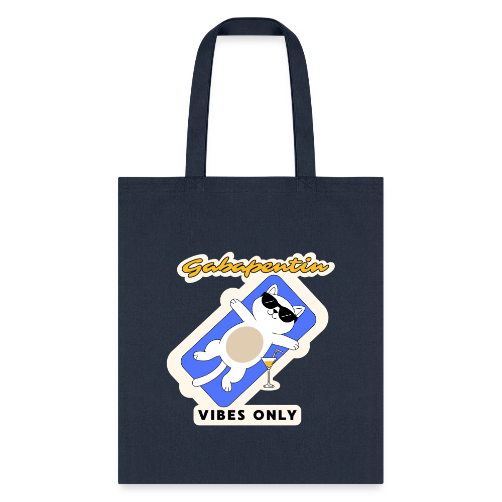 Gabapentin vibes only Cotton Tote Bag-Tote Bag | Q-Tees Q800-I love Veterinary
