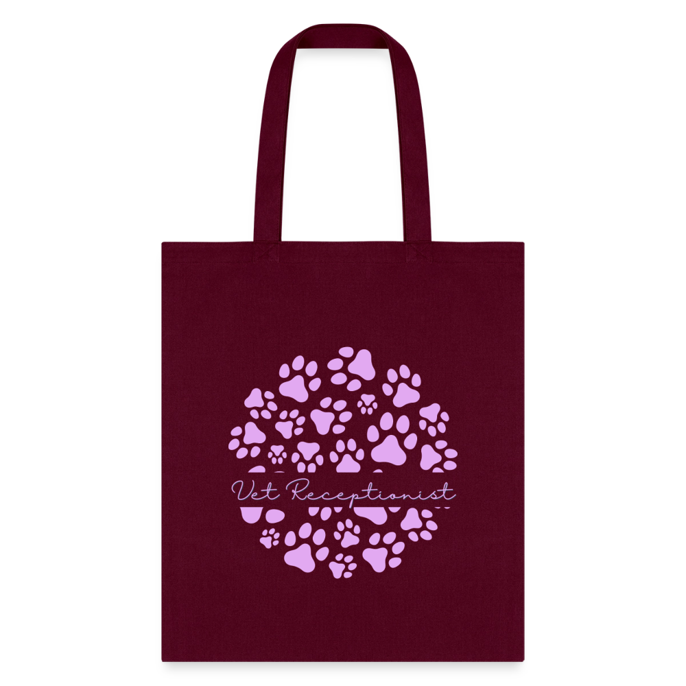 Vet Receptionist circle paws pattern Tote Bag
