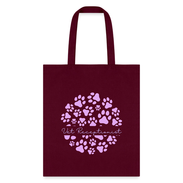 Vet Receptionist circle paws pattern Tote Bag