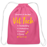 Checklist of the best Vet Tech Drawstring Bag-Cotton Drawstring Bag | Q-Tees Q4500-I love Veterinary